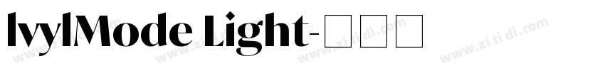 lvylMode Light字体转换